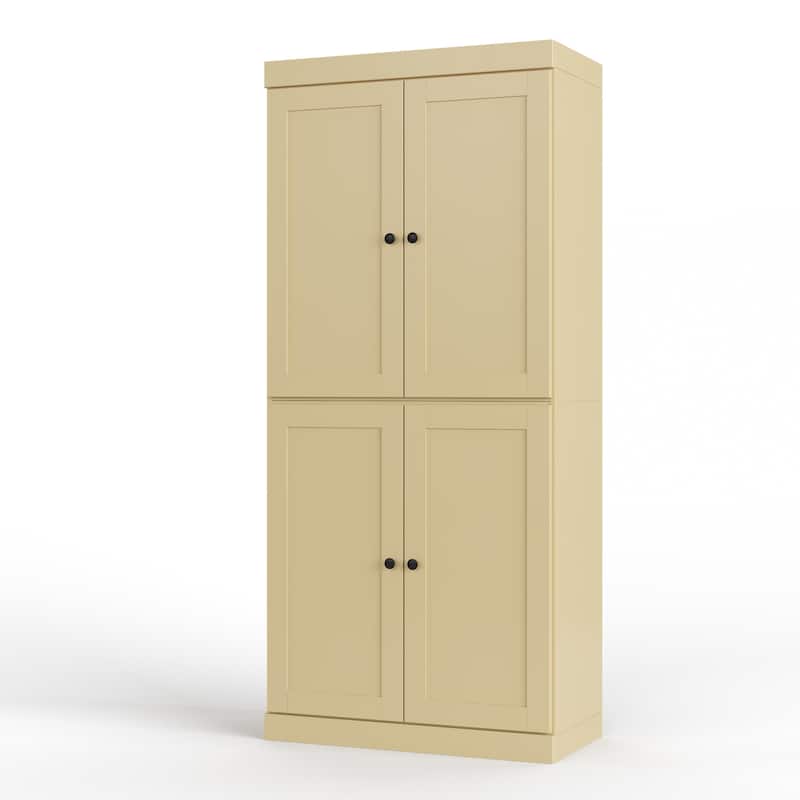 Palace Imports 100% Solid Wood 32" Bathroom Storage Cabinet with Shaker Doors, 2-Drawers and Adjustable Shelves