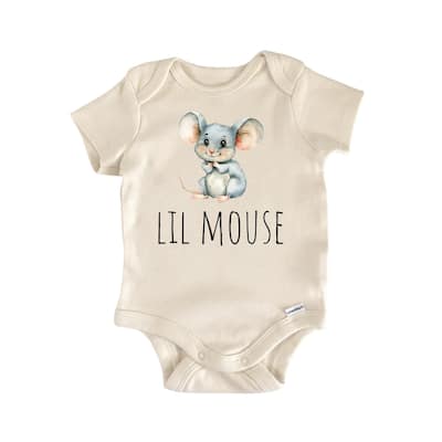 Lil Mouse - Baby Boy Girl Clothes Infant Bodysuit Funny Cute Newborn