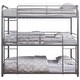 preview thumbnail 10 of 8, Twin Over Twin Over Twin Size Triple Bunk Metal Bed with Stairs and Guardrails
