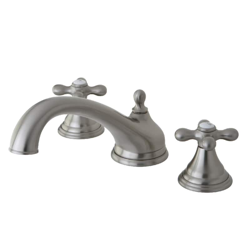 Kingston Brass Vintage Deck Mounted Roman Tub Filler with Cross