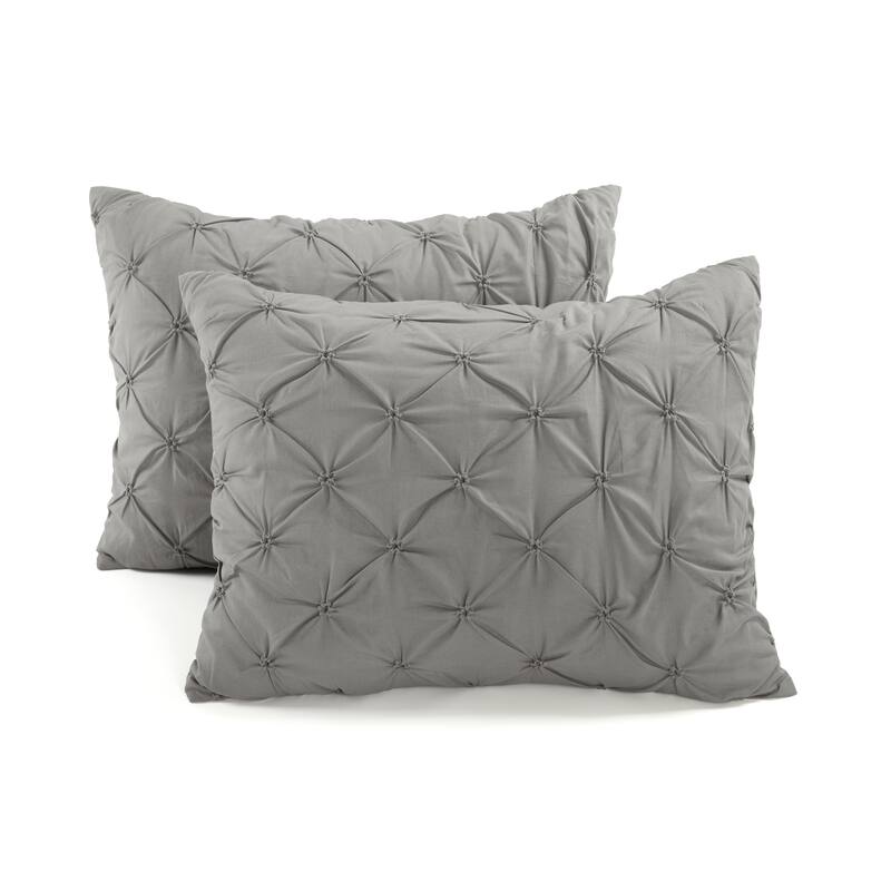 Lush Decor Ravello Pintuck 100 Percent Cotton Comforter Set