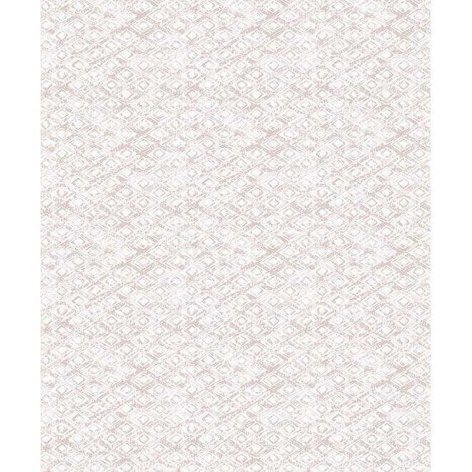 Decorline Delilah Peach Diamond Wallpaper - 21in x 396in x 0.025in