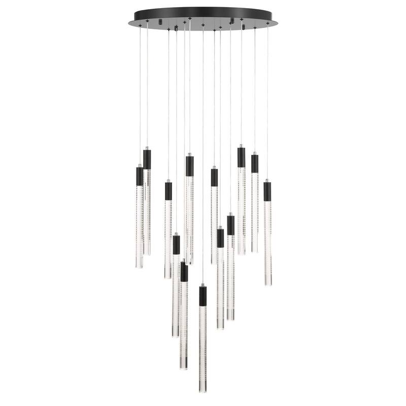 Artcraft Celine Integrated LED Chandelier - Black Finish