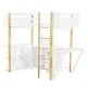 preview thumbnail 7 of 12, Stylish Twin Loft Bed With Built-in Storage Cabinet & Cubes, Versatile Wood Bedframe w/Foldable Desk, Space-Saving Design, White