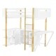 preview thumbnail 5 of 17, White Twin Size Solid Wood Loft Bed with Storage Cabinet & Desk