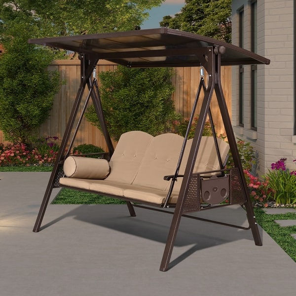 Purple Leaf Swing PURPLE LEAF Porch Swing With Adjustable PVC