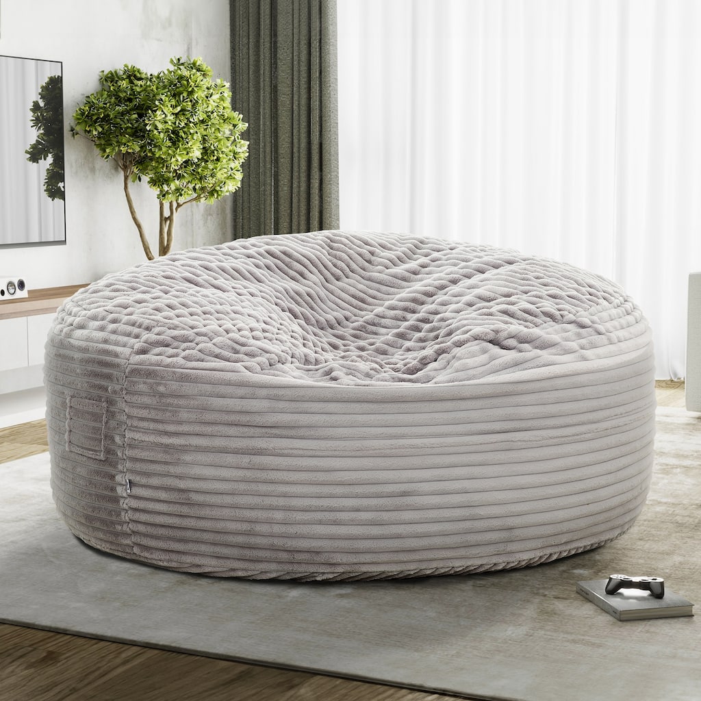 Sealy® Kade Faux Fur 6ft Foam Bean Bag Lounger