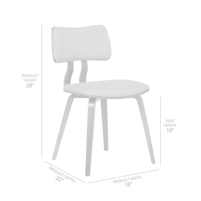 Carson Carrington Ladeplads Mid-century Modern Wood & Upholstered Dining Chair