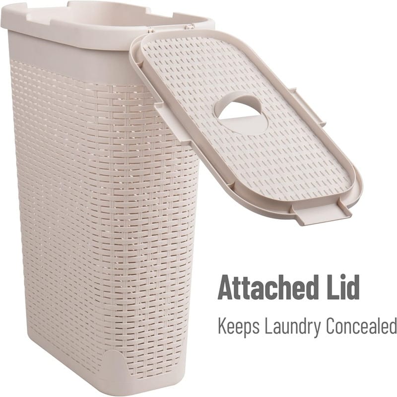 40L Slim Laundry Hamper Clothes Basket - 18"L x 10.4"W x 23.5"H