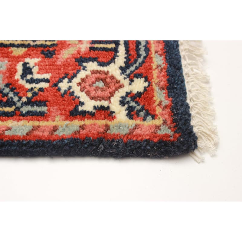 ECARPETGALLERY Hand-knotted Serapi Heritage Dark Navy Wool Rug - 2'6 x 25'7