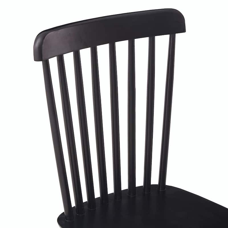 Set of 4 Rubber Wood Dining Chairs, Solid Wood