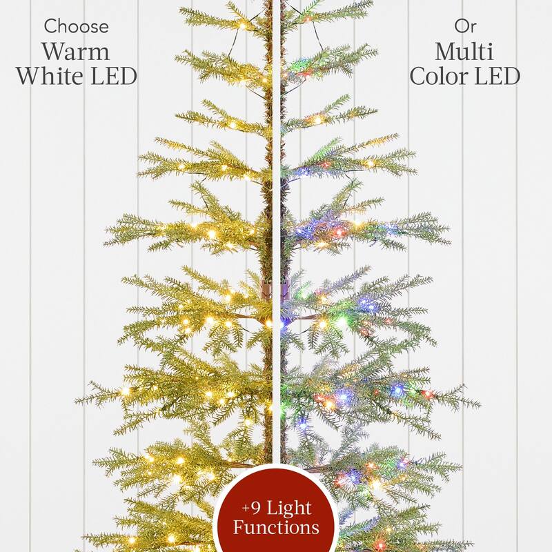 Pre-Lit Sparse Christmas Tree w/ 2-in-1 LED Lights