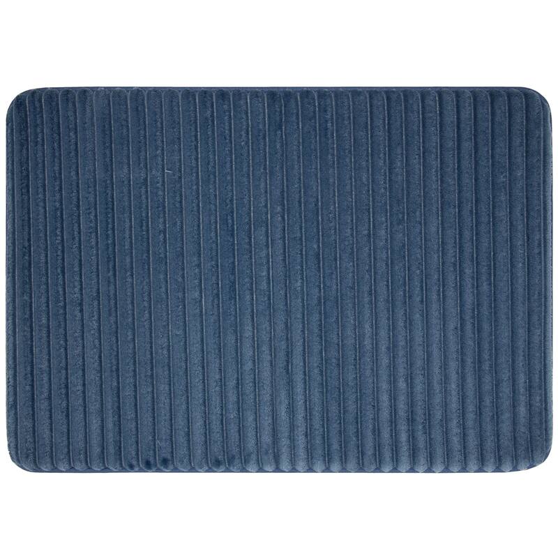 Mohawk Home Roswell Ribbed Bath Mat - 1' 5" x 2' - Washed Indigo