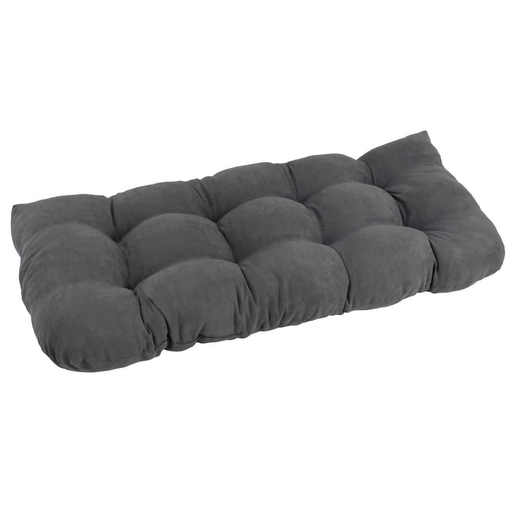 42-inch by 19-inch Rounded Back Microsuede Bench Cushion - 42 x 19