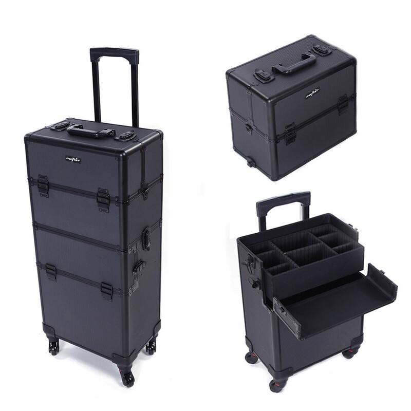 3 in 1 Aluminum Cosmetic Makeup Case Tattoo Box - N/A