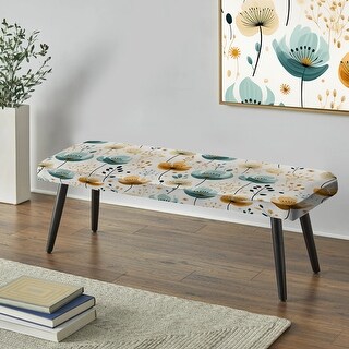 Minimalist Green & Yellow Floral Charm Botanic - Floral Upholstered ...