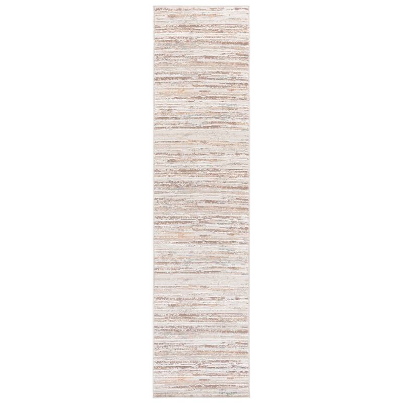 SAFAVIEH Sydney Delyth Modern Rug - 2' x 8' Runner - Beige/Brown Ivory