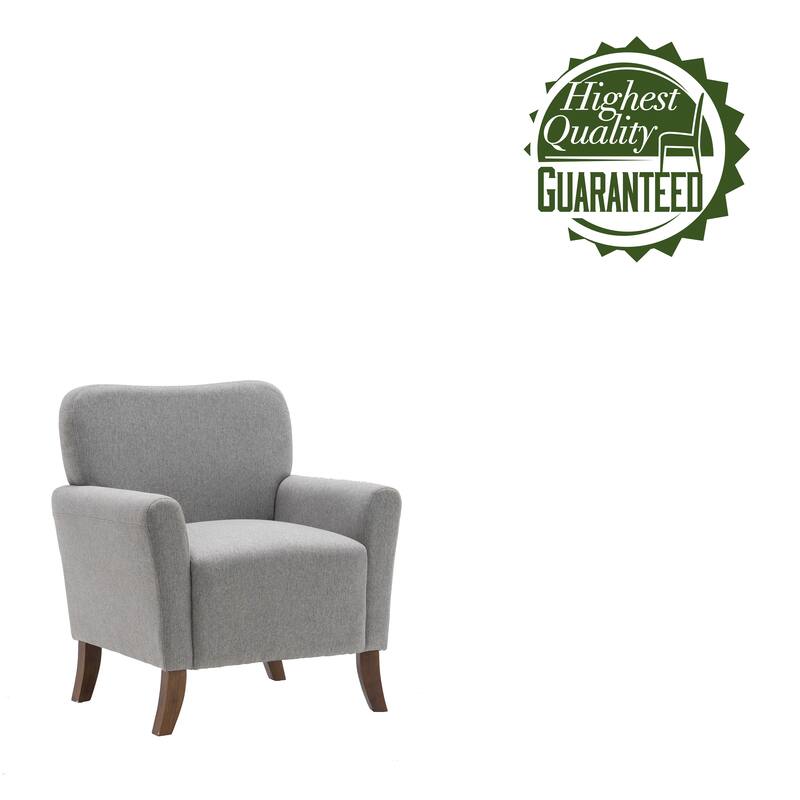 Porthos Home Inia Accent Chair, Fabric, Flared Armrests, Wooden Legs