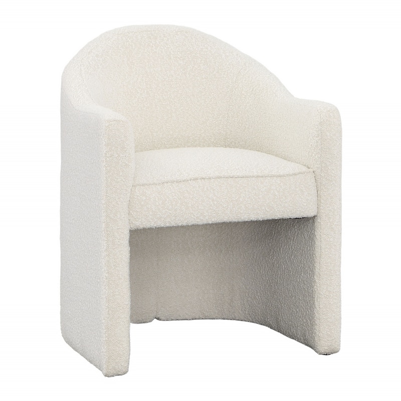 Tucker Boucle Upholstered Dining Chair, White