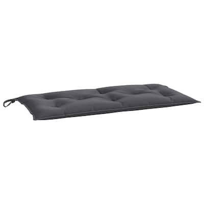 Claire Outdoor Cushion for Bench Set of 2, Dark Gray Fabric, 39 Inch
