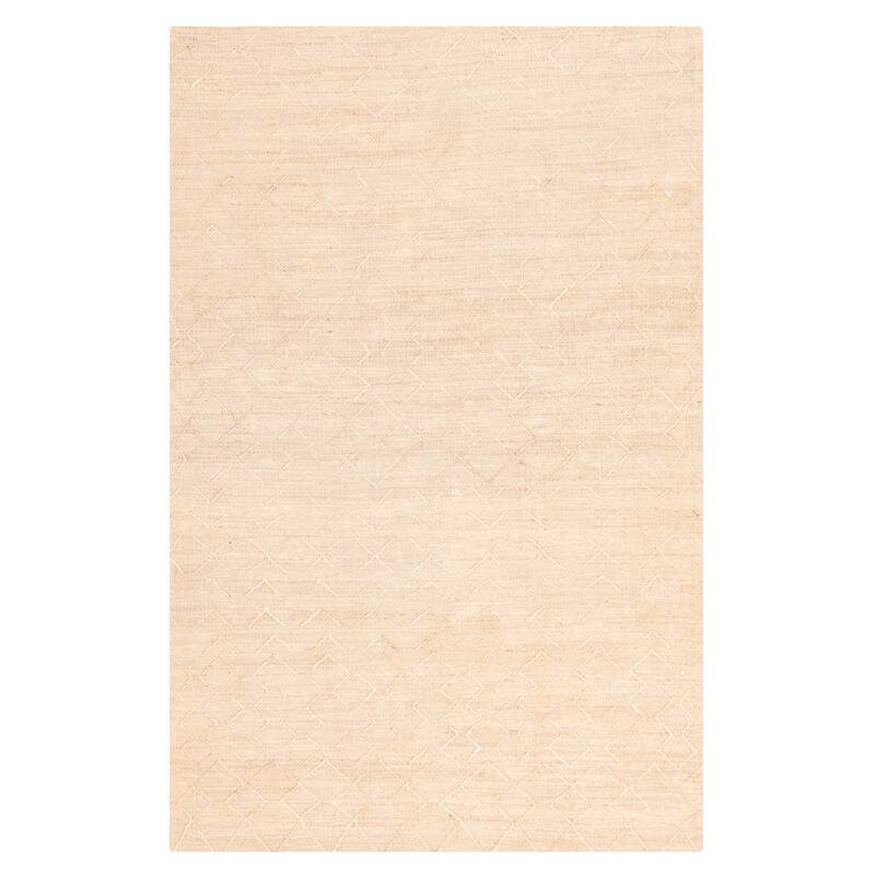 ECARPETGALLERY Flat-Weave Palas Denizli Cream Jute Kilim - 5'1 x 7'11