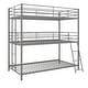 preview thumbnail 21 of 31, Avenue Greene Quinton Triple Metal Bunk Bed Silver - Twin/Twin/Twin