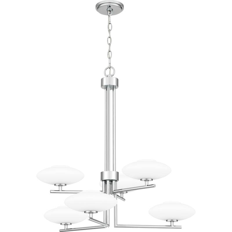 Chenal 6-Light Polished Chrome Chandelier - Polished Chrome