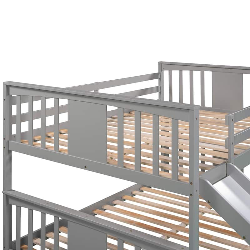 Full over Full Bunk Bed with Slide