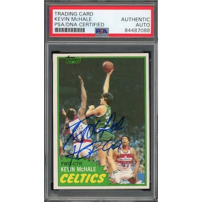 Kevin McHale 1981 Topps Autographed Basketball Rookie Card #75 Graded PSA - 8'6" x 11'6"