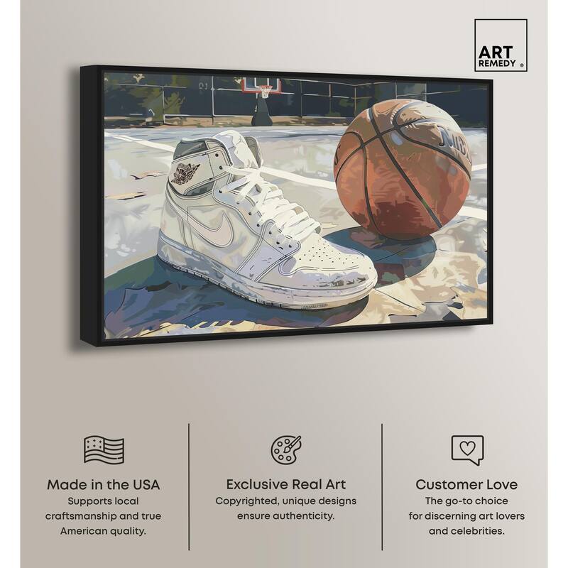 Washed Out Court Canvas by Art Remedy