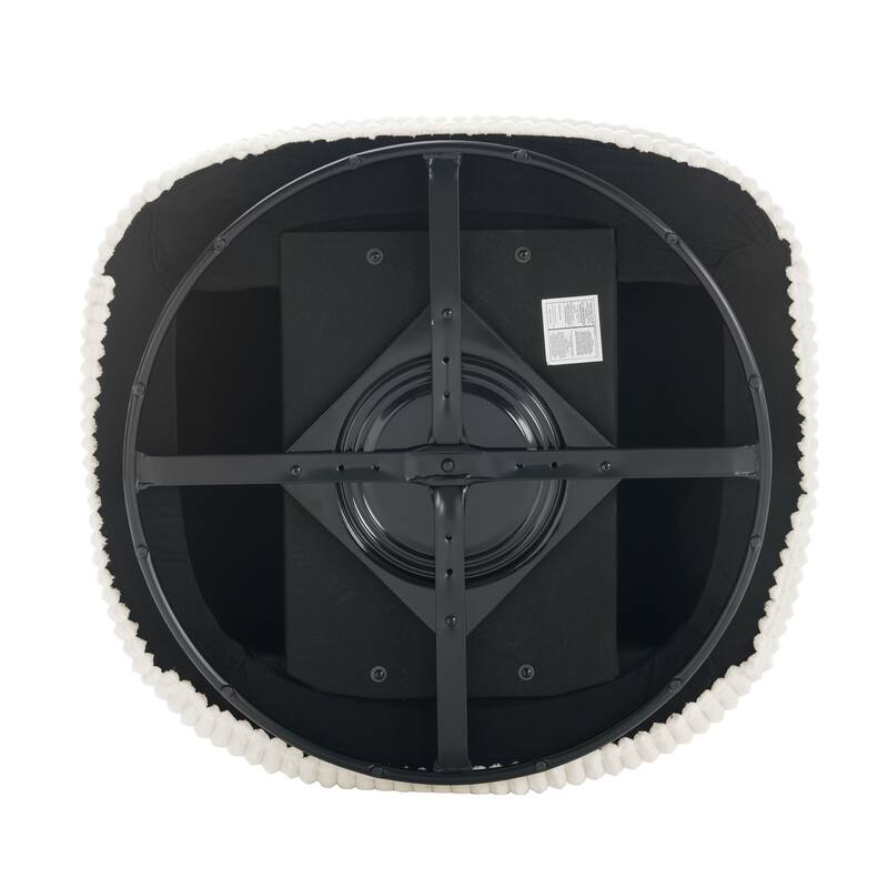 UIXE Oversize 43" Plush Corduroy Swivel Barrel Chair Comfy Accent Chair For Living Room