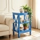 preview thumbnail 2 of 11, Javlergo 3-Tier Nightstand with X-Shape Metal Frame Industrial Side Table with Storage Shelves for Bedroom Living Room(Set of 2)