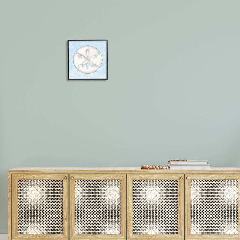 Stupell Sand Dollar Aquatic Waves Pattern Framed Giclee Art by Diannart