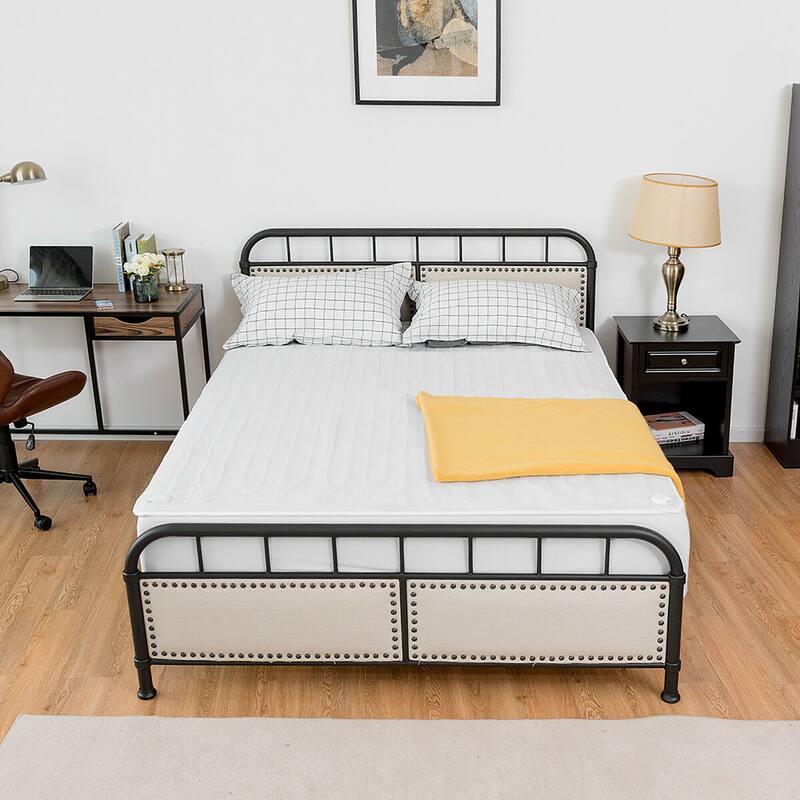 Heated Electric Mattress Queen with 8 Temperature 4 Timing Function - White