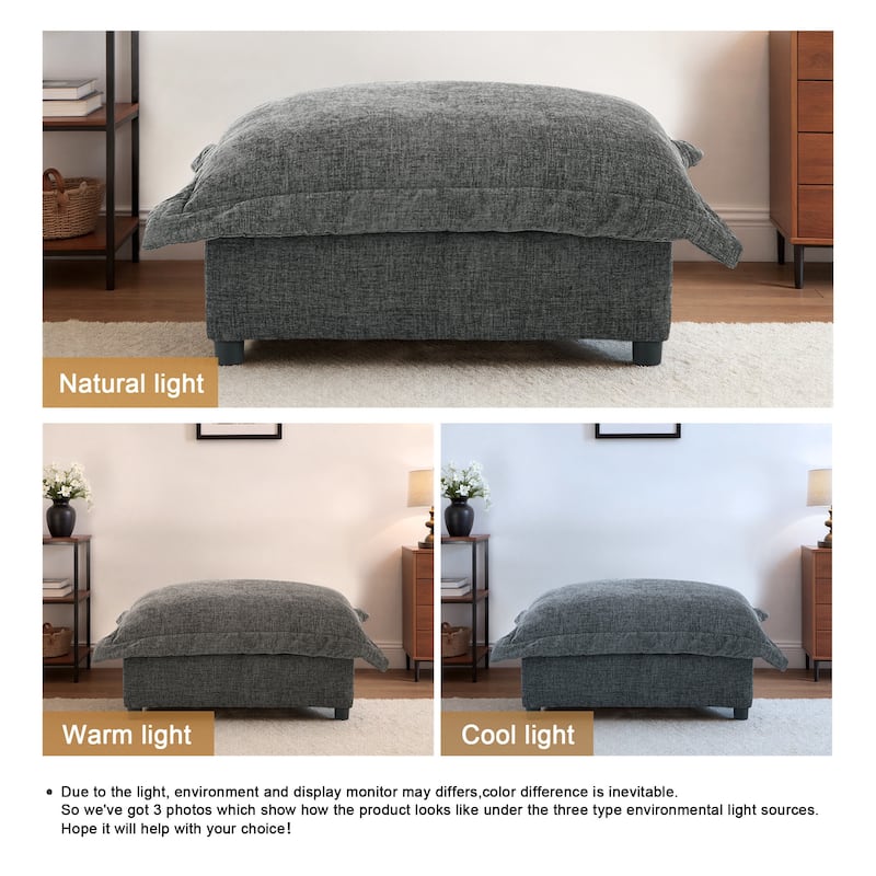 Double Layer Cushion Comfy Cloud Modular Sectional Sofa Couch Ottoman
