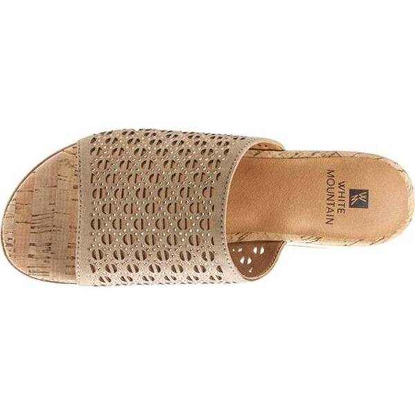 Shop White Mountain Women S Natasha Slide Chestnut Microsuede Fabric Overstock 31066668