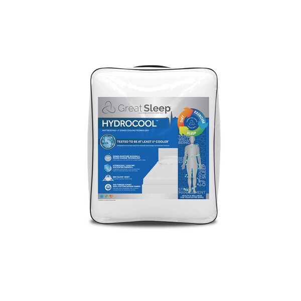 Great Sleep HYDROCOOL Mattress Pad White On Sale Overstock 31808291