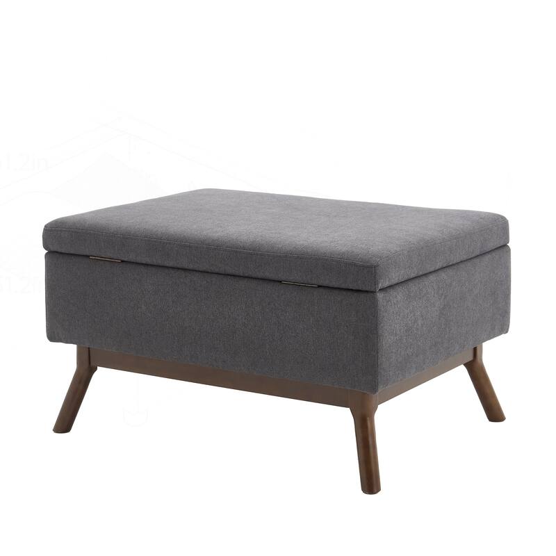 Versatile Mid-century Modern Storage Ottoman for Various Rooms and Purposes