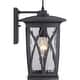 preview thumbnail 3 of 2, Grover 1-Light Outdoor Wall Lantern in Mystic Black