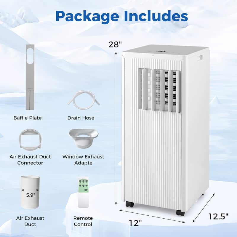 Gymax 10000 BTU 4-in-1 Portable Air Conditioner Standing Air Cooler w/