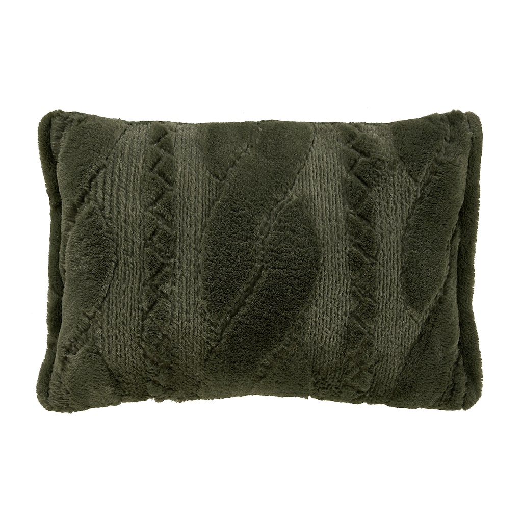 Cava Evergreen Quilted Boudoir Decorative Throw Pillow
