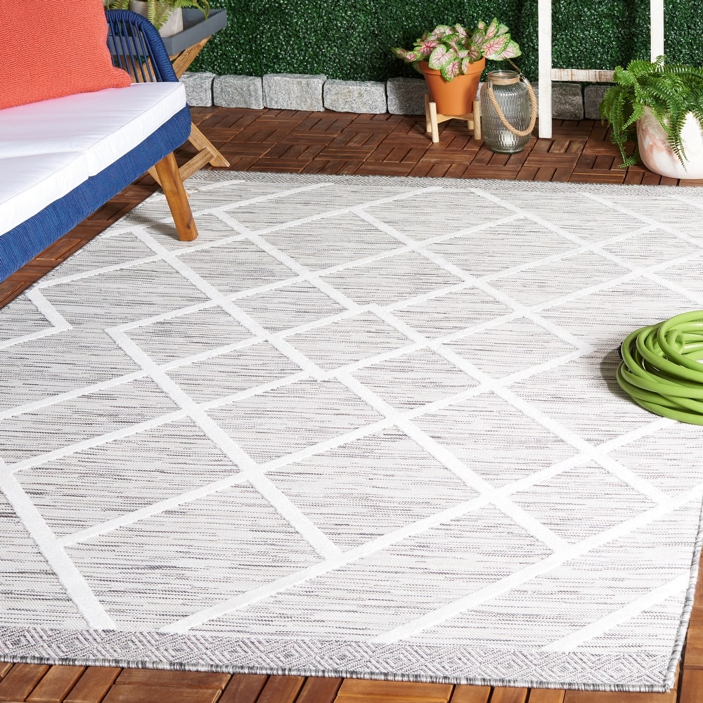 SAFAVIEH Cabana Nilay Trellis Waterproof Patio Backyard Rug