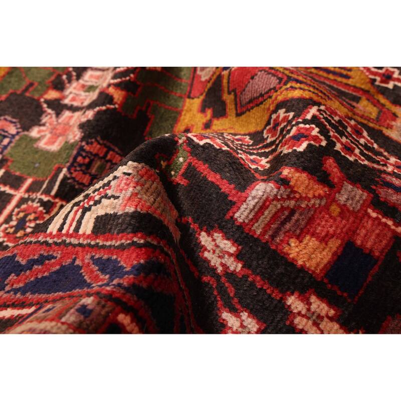 ECARPETGALLERY Hand-knotted Anadol Black, Red Wool Rug - 4'4 x 6'9