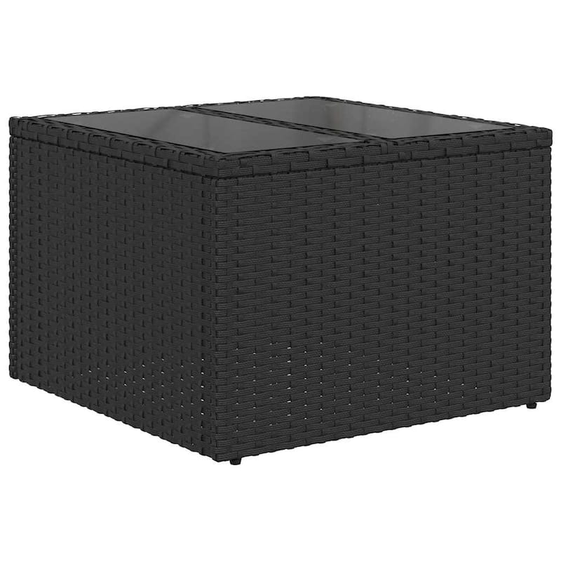 vidaXL 5/6 Piece Patio Sofa Set with Cushions Gray/Brown/Black Poly Rattan - 24.4" x 24.4" x 27.2"