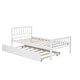preview thumbnail 5 of 7, Twin Bed with Trundle, Platform Bed Frame with Headboard & Footboard for Small Spaces