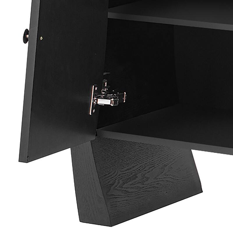 Modern Classic 4-Door Wooden Sideboard Storage Cabinet