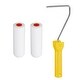 preview thumbnail 1 of 3, 3 Pack Paint Roller Kit, 2Pcs 4" Water Based Sponge Roller Covers and 10" Frame - Yellow, White