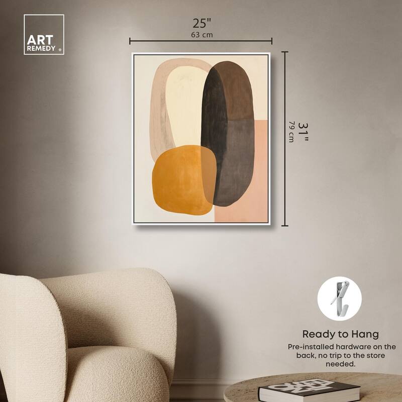 Burnt Ochre Orbit Canvas by Art Remedy