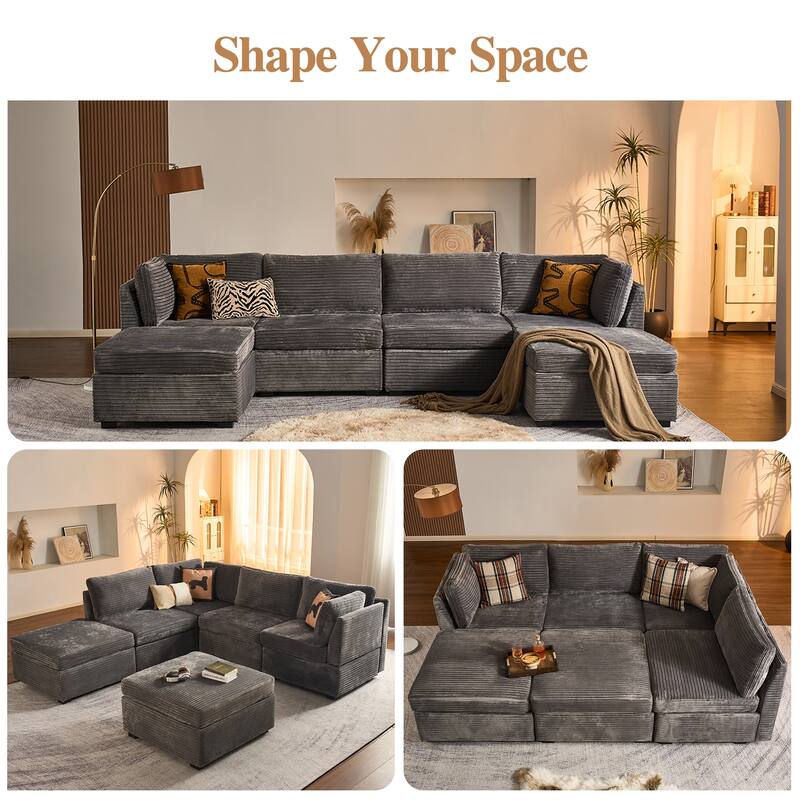 OVIOS Long Plush Deep Seat Indoor Sofa