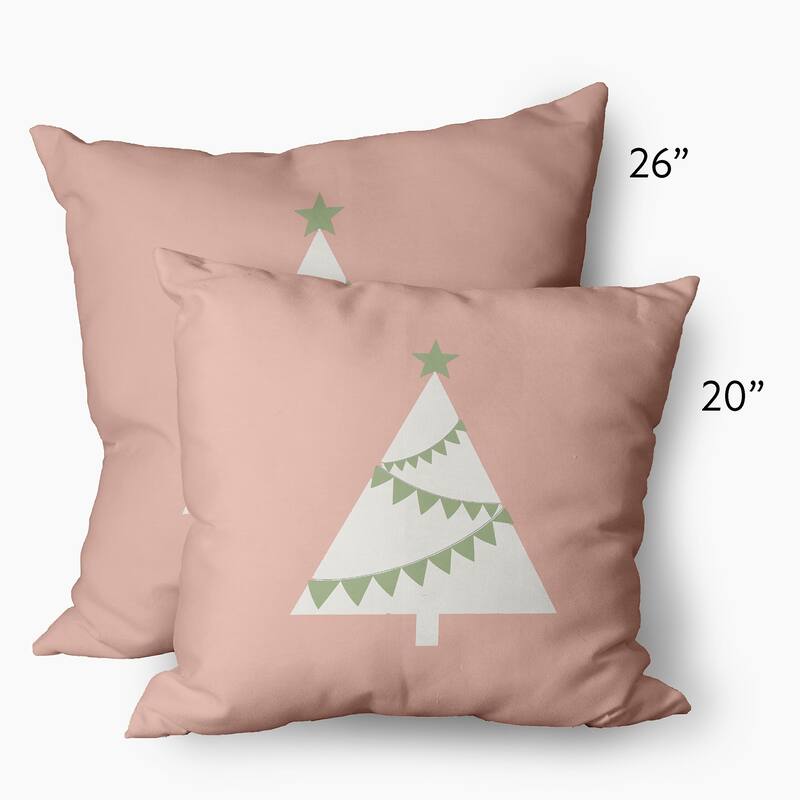 Garland Tree Christmas Decorative Throw Pillow
